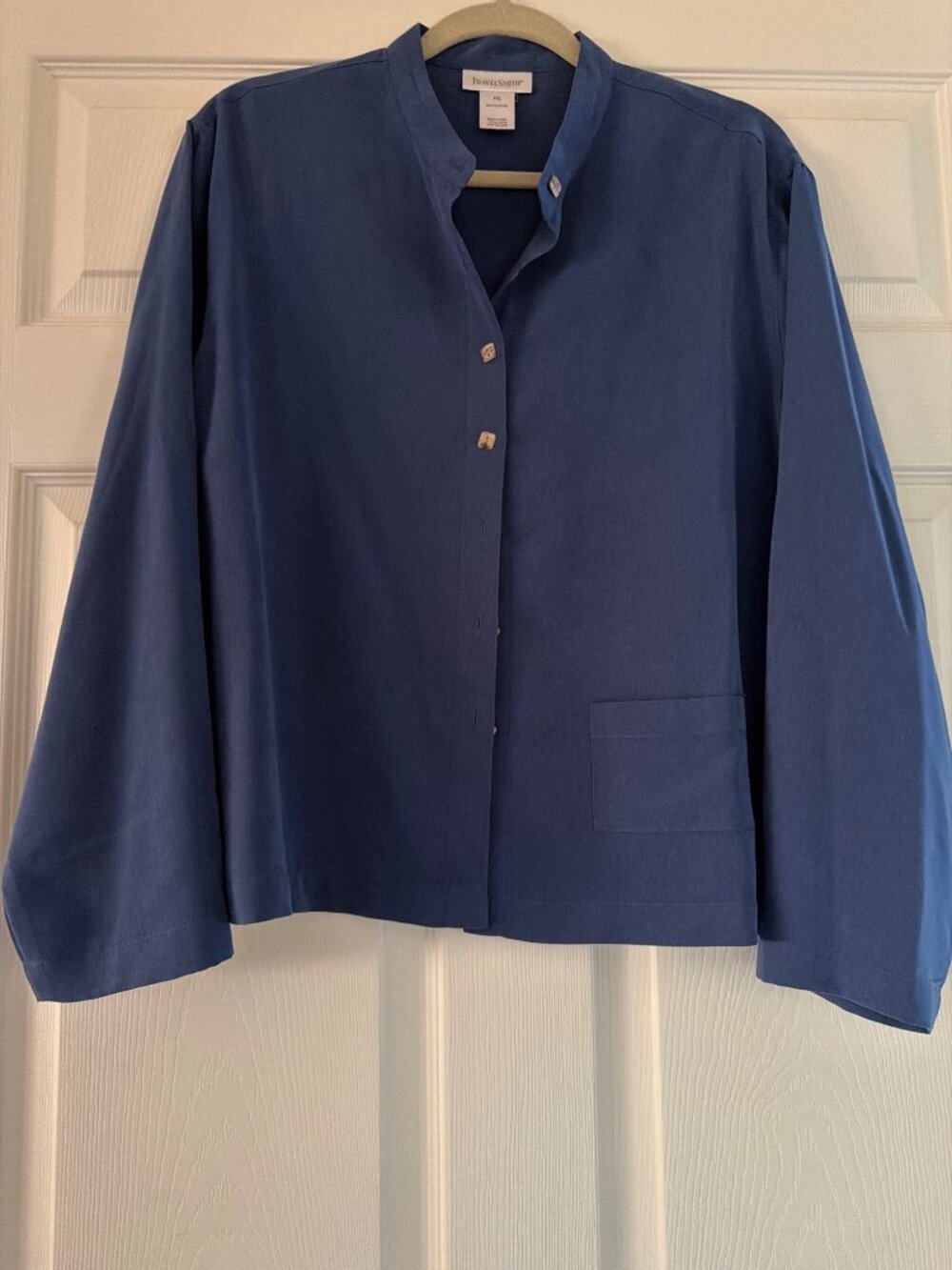 TravelSmith Womens Blue Polyester Button-Up Jacket PXL